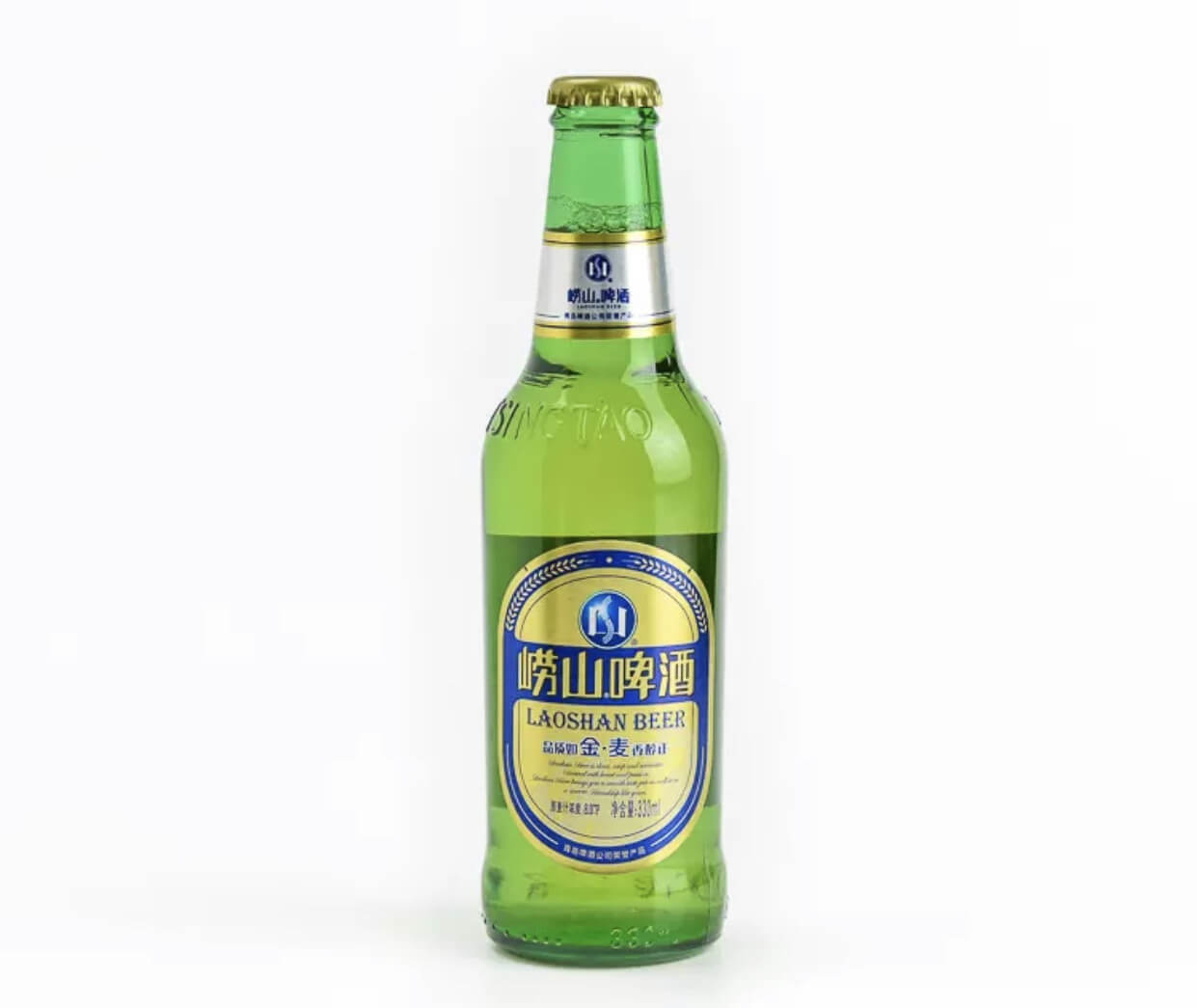 品尝崂山金麦啤酒300ml瓶装